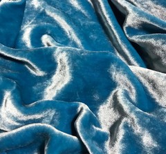 TURQUOISE BLUE Silk Velvet Fabric