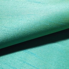 15 YARD LOT TURQUOISE YELLOW FAUX SILK DUPIONI FABRIC TWO TONE IRREDESCENT 58″