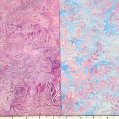 8 Fat Quarters Rose Garden Batik Lunn Fabric FQ Pack 100% Cotton Pink Blue Sky