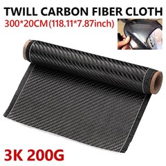 9.8ft x 7.87″ Carbon Fiber Roll 2×2 Twill Weave Carbon Fiber Fabric Sheets Black