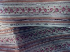 VTG Peter Pan Beautiful Pink Florals Stripes Raised Lines Dimity BTFQ