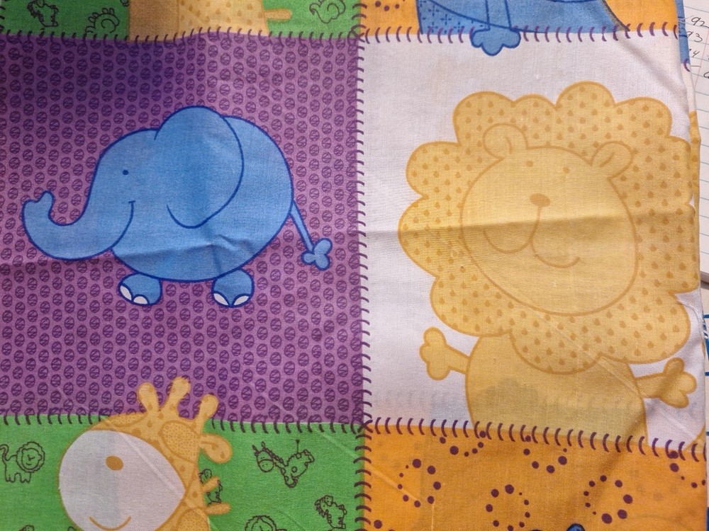 Cotton Fabric 3 Yds Multicolor Print Quilt Theme/ Cute Baby Animals