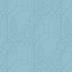 1/2 Yard – Frank Lloyd Wright | March Balloons – Water Tonal Blender
