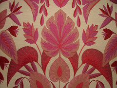 1.5 Metres Fryetts San Michele Rosso Jacquard Fabric Cushion Upholstery Use