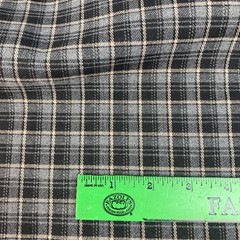 Black Gray Plaid Cotton Polyester Blend Fabric 4.8 Yards x 40” W Sewing Crafts