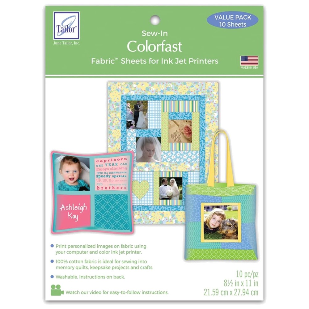 100% Cotton Inkjet Photo Sheets 10-Pack