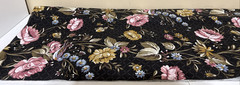 Vintage NOS Floral Print Fabric 2 Yards 45″ Wide Medium Weight Cotton? Unused