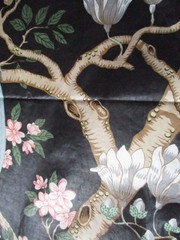 Rockbird GP & J Baker England Cotton Chintz Fabric Birds Floral 61×51 RARE 80’s