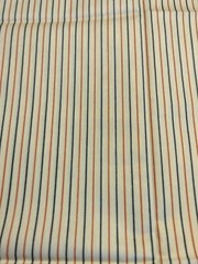 4.1yds (148″)Lx45″W red and blue pinstripe on white cotton “shirting” bolt cut