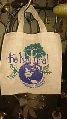 Burlap Tote Bag – 15″ x 15″ x 6″ with “The Natural Print”