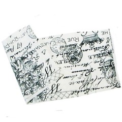 Richloom Dumas Remnant 1/3 Yard by 54″ Black Off-White French Words All Cotton