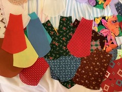 120 Pre Cut Fabric Dresden Assorted Colors Patterns for Quilting Sewing Crafts