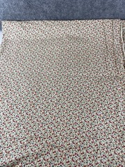4+yds Tiny Floral & Vines Calico Fabric Blue Pink Yellow Flowers on Ivory Preown