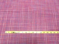 3+ Yds Fabric Mauve Multicolor Plaid Polyester Blend 45 In Wide Lightweight