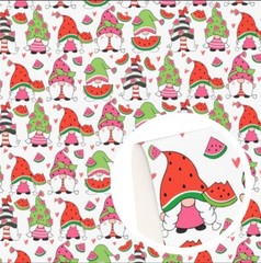 Gnome Watermelon FAUX LEATHER SHEET 8 X 12″ 1163019 Hearts LITCHI TEXTURE