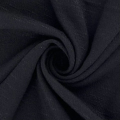 Black Slub Knit Sewing Fabric 2+ yds 60in Rayon Spandex translucent Made in USA
