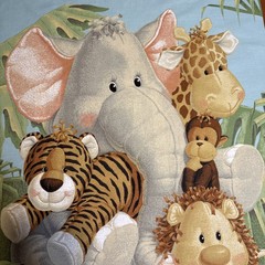 Jungle Babies 35″ x 44″ Panel Patty Reed, Fabric Traditions for Nursery Baby