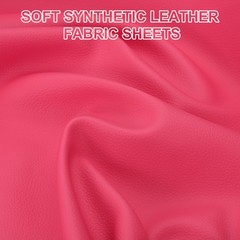 63×39.4″ PU Faux Leather Vinyl Fabric Red Pink