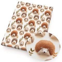 Petting Zoo Hedgehog Polyester Cotton blend fabric 20×55″ 1236974 half meter