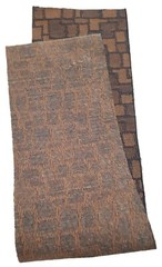 Upholstery Fabric Swatch Medium Dark Shades Of Browns Tan 18.25″ X 4″ #12 Y