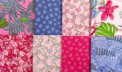 8 Fat Quarters – Botanical Radiants Lot 2 – Quilting, Sewing – 100% Cotton 5580