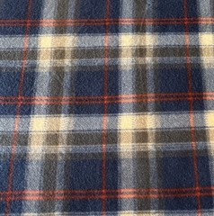 Classic White, Blue, Black, Red Plaid Anti-Pill Fleece Fabric 2 Yard 59 x 72 New