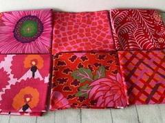 6 Fat Quarters from Kaffe Fassett Collective for Free Spirit. Reds. Beautiful.