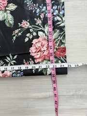 Waverly Sweet Brier Roses Black Vintage Floral Fabric Remnants Only Please Read