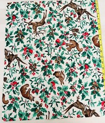****VIP Christmas Woods 100% Cotton 4 Pieces Fabric Animal Themed