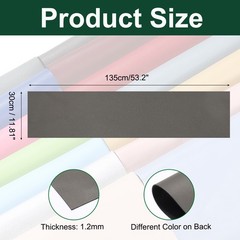 12″x53″ Slate Gray/Black Faux Leather Sheets Solid PU Leather Fabric