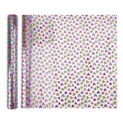 Heart Printed TPU Jelly Faux Leather Fabric 11.8×47.2 Inch Clear Vinyl Sheet