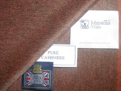 JOHNSTONS OF ELGIN 100% CASHMERE “Rusty Brown Mélange” JACKETING FABRIC = 2.0 m