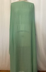 100% Silk Georgette 3D Textured Rib Stripe Sage Green Fabric 1 Yd 11″ Long 56″W
