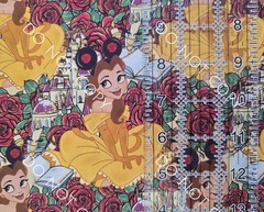 Custom 100% Cotton Woven Fabric Beauty And The Beast by the 1/4 Yard 9×56 Toon