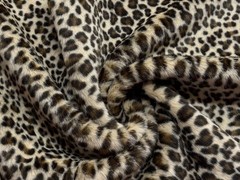 Super Luxury Faux Fur Fabric Material LEOPARD PRINT