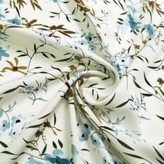 1 yard X 1.4 meter Retro Floral Shirt Fabric Soft Viscose Poplin Material Rayon