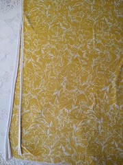 4-Way Stretch Brushed Jersey Knit Fabric Yellow White Floral BTY 36″ x 60″ JoAnn