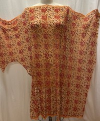 Floral Embroidered Beaded Lace Fabric 34″ Long 40″ Wide And 19″ Long 19″ Wide
