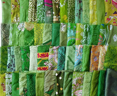 Sari Silk Fabric Lot Vintage Sari Fabric Material Remnant 8″ * 8″Squares Henna C