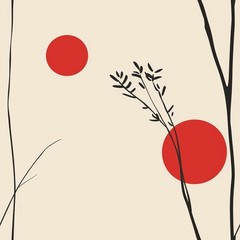 Minimalist art Printed Cotton Fabric By The Yard