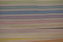 3-3/4 yds x 45″ PASTEL RAINBOW STRIPE COTTON FABRIC baby basics JOANN