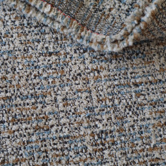 MCM Designtex Upholstery Fabric “Dapple” Shoji Nubby, Blk, Blue Textured 4 yds