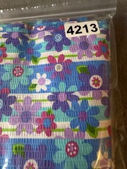 Fabric Lot 3 Yds 33 Ins 44 W “Mod Lilac Daisy Dance” Tutti Fruitti Purple Blue