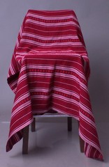 Decorative coverlet: Ukrainian ornament PLAKHTA Red black white Tablecloth