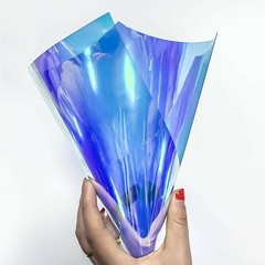 1pc Clear Transparent PVC Holographic DIY Craft Multicolor Fabric Vinyl Film New