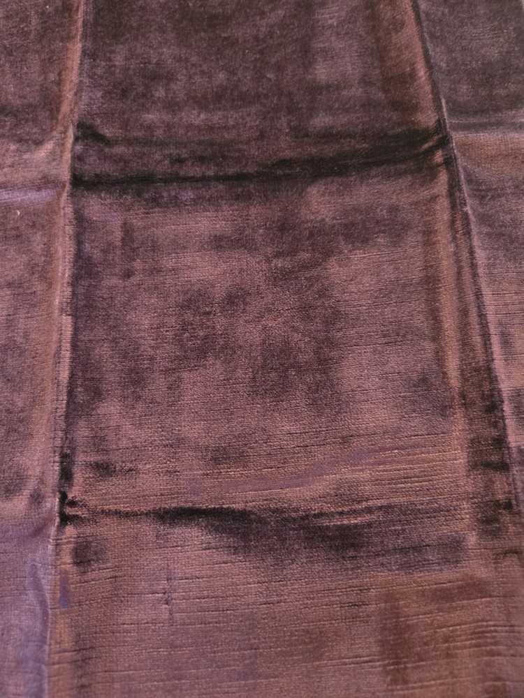 Fabric SAMPLE #205 Great for Crafts / Crazy Quilting Dark Purple Velvet