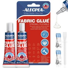 Permanent Fabric Glue Washable, 2-Pack Liquid Stitch for Clothing, Professional
