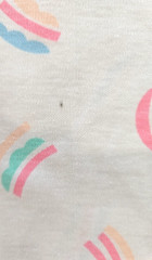 Vintage Wullschleger White Knit Pastel Cotton Fabric 68 x 58