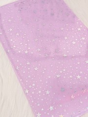 Lilac Holographic Sparkle Stars | Transparent PVC Vinyl Sheets DIY Crafts 8”x13”