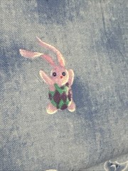 Baby Giraffe Elephant Bunnies Fabric On Blue Cotton By The Yard Rare